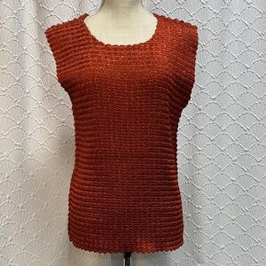 Quintessential size XL  Rust Sleeveless super stretchy comfy casual tank dressy